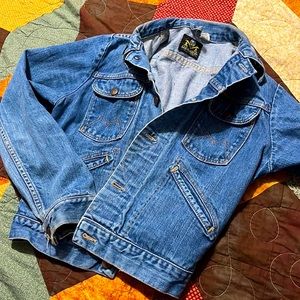 Vintage Maverick 60s 70s Denim Trucker Jacket sz 48 chest Made in USA